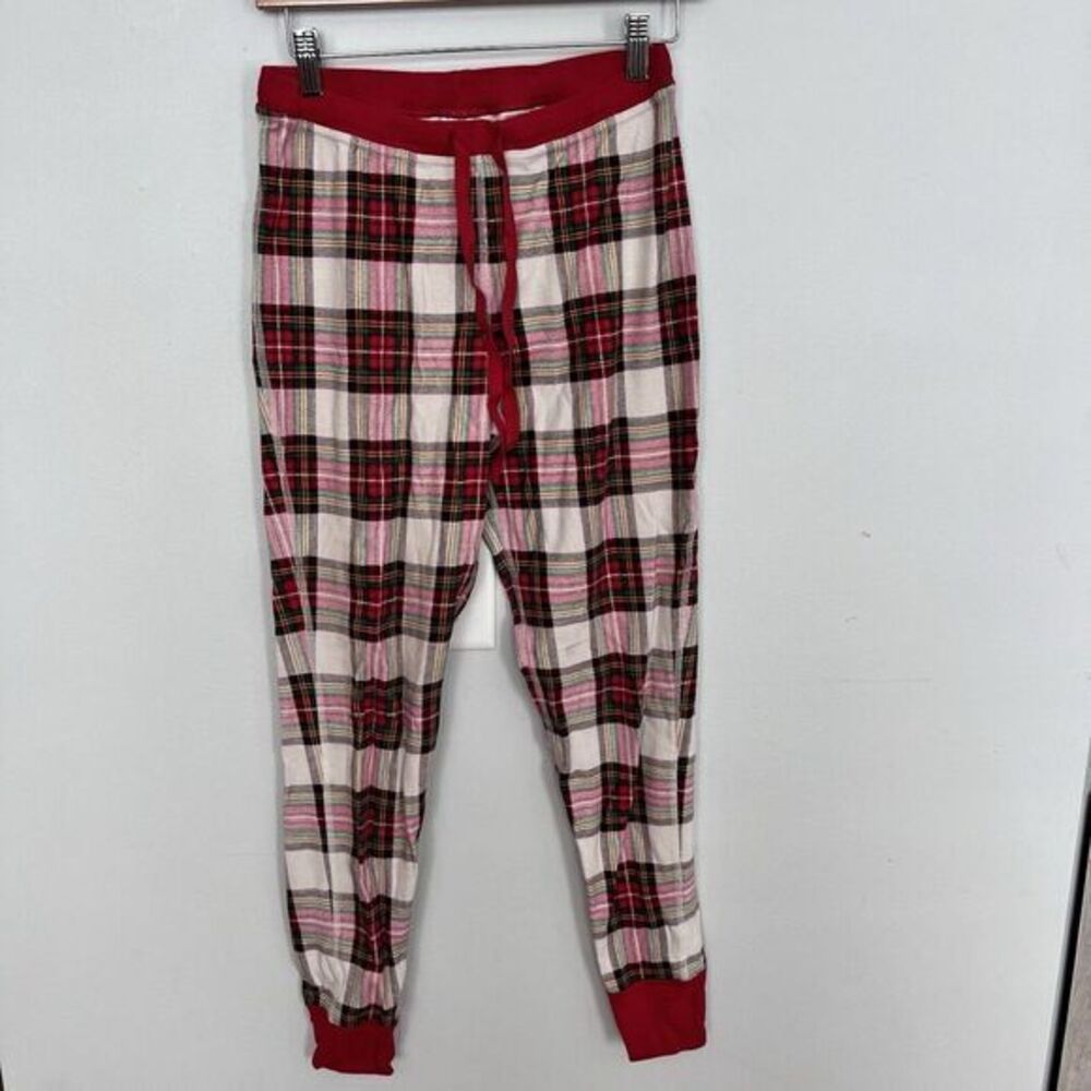 Hanna Andersson Christmas Holiday plaid jogger‎ pajama lounge pants Red Small